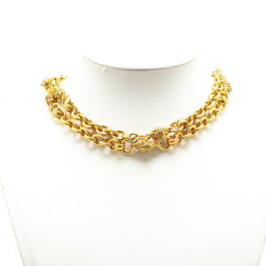CHANEL Gold Coco Mark Necklace
